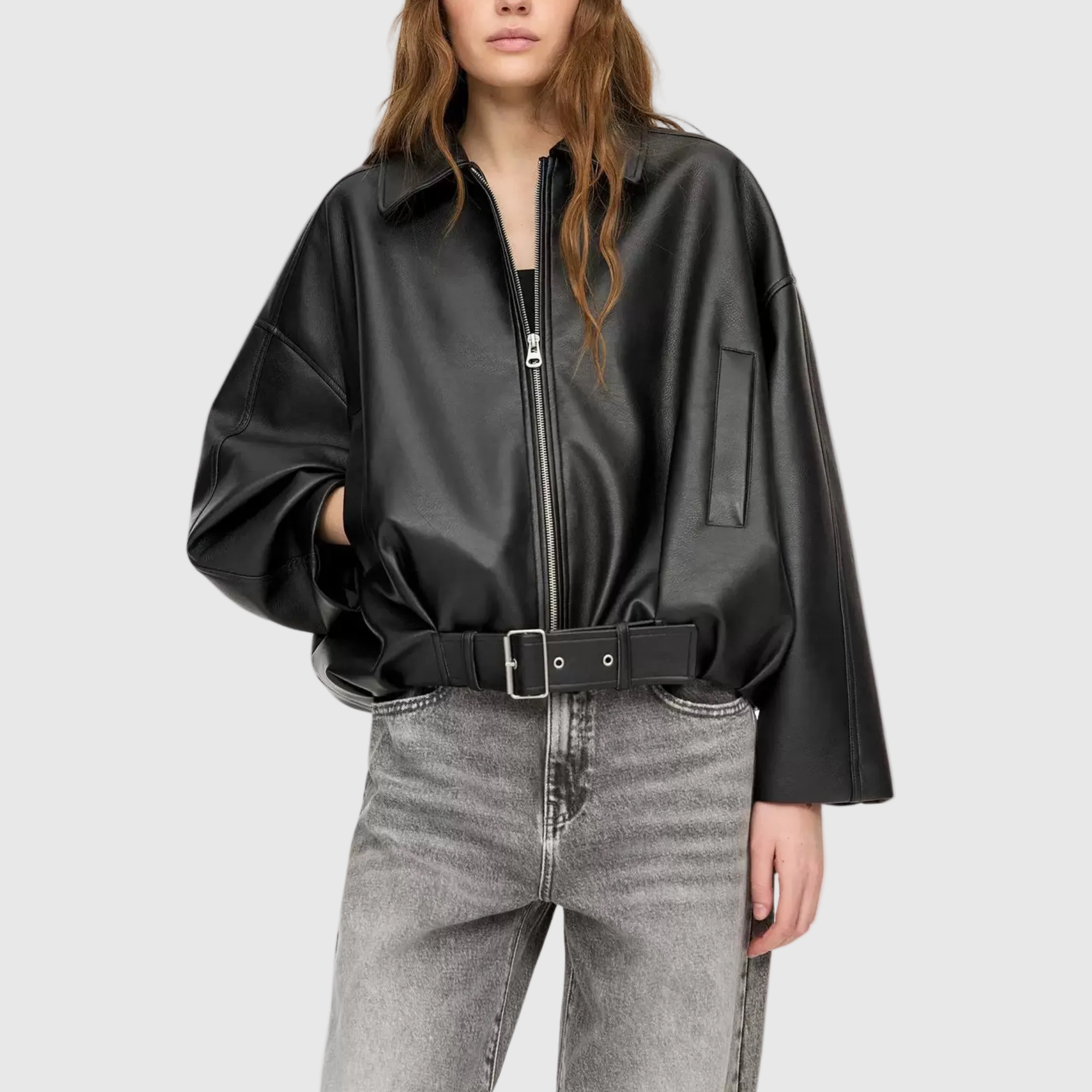 Arlena | Oversized Leather Jacket