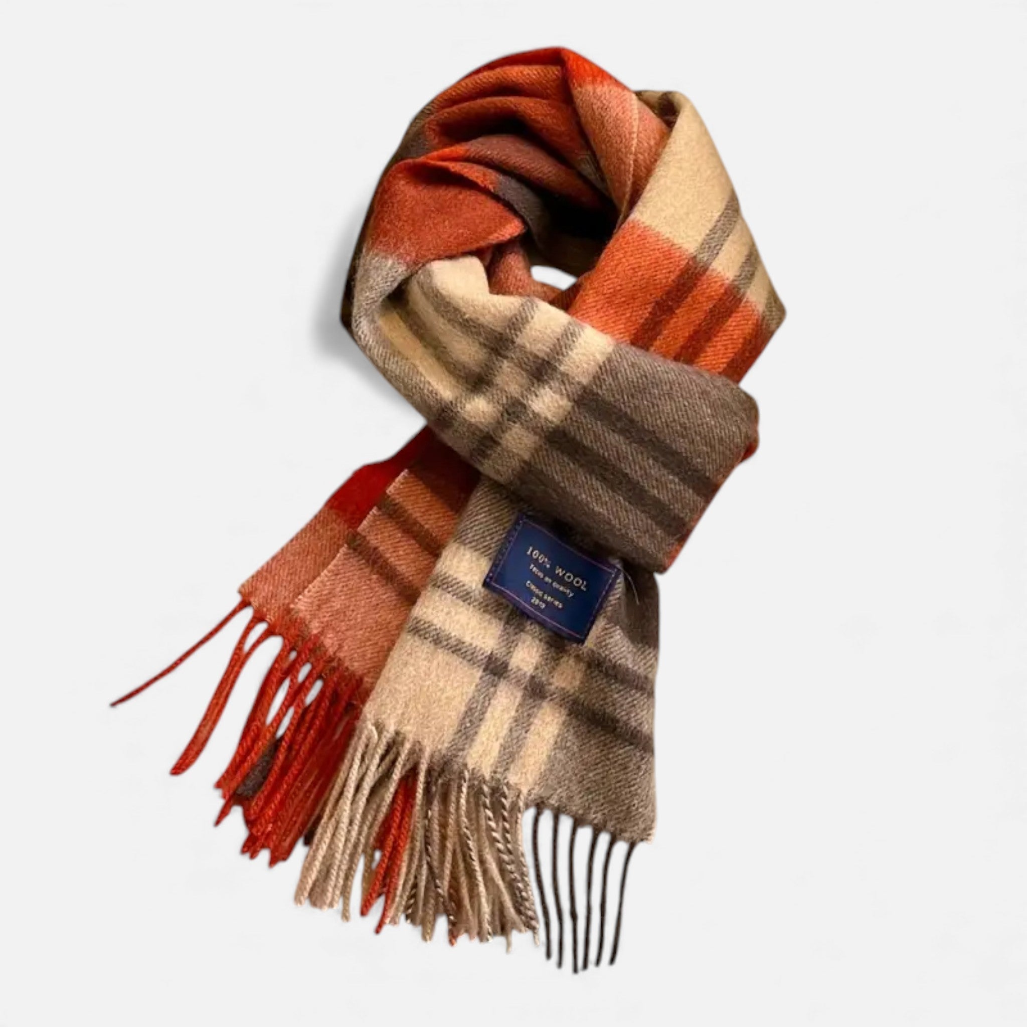 British Classic Wool Scarf – Retro Striped Winter Elegance