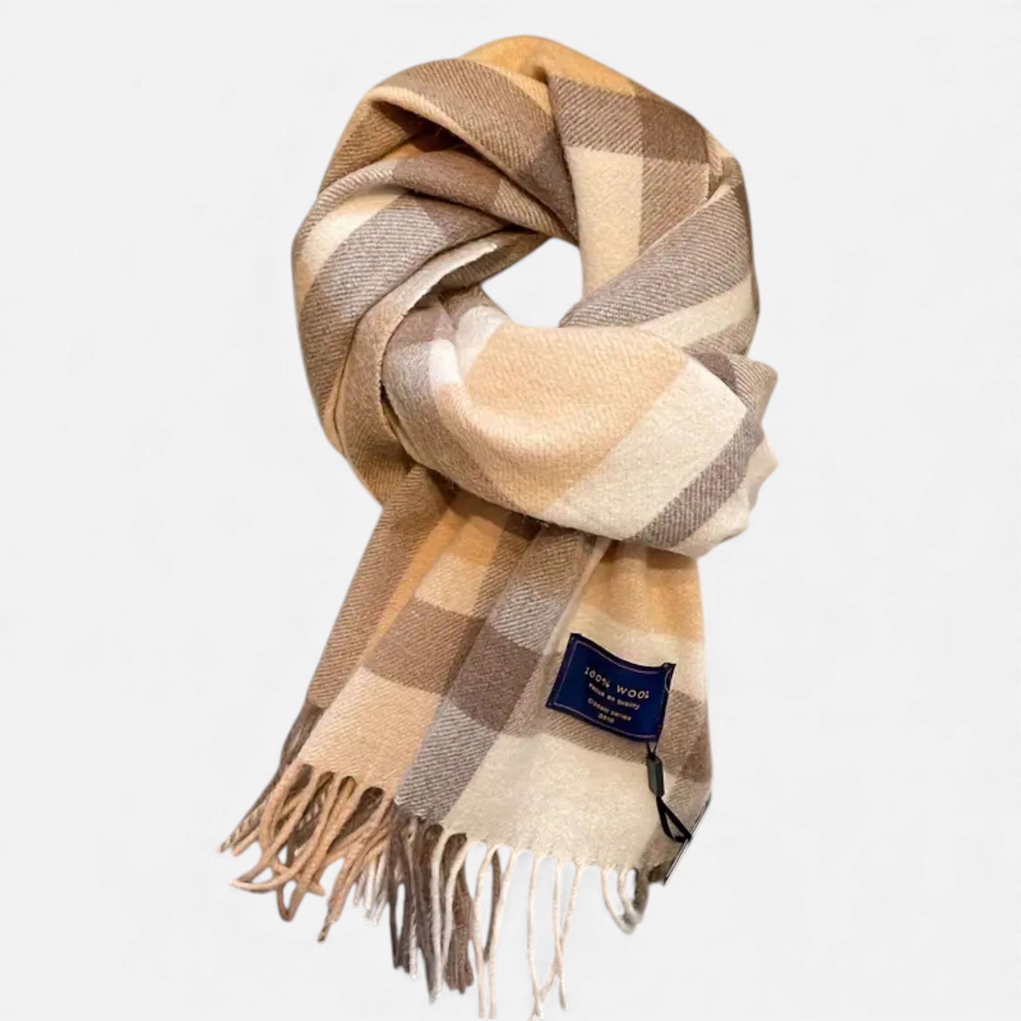 British Classic Wool Scarf – Retro Striped Winter Elegance