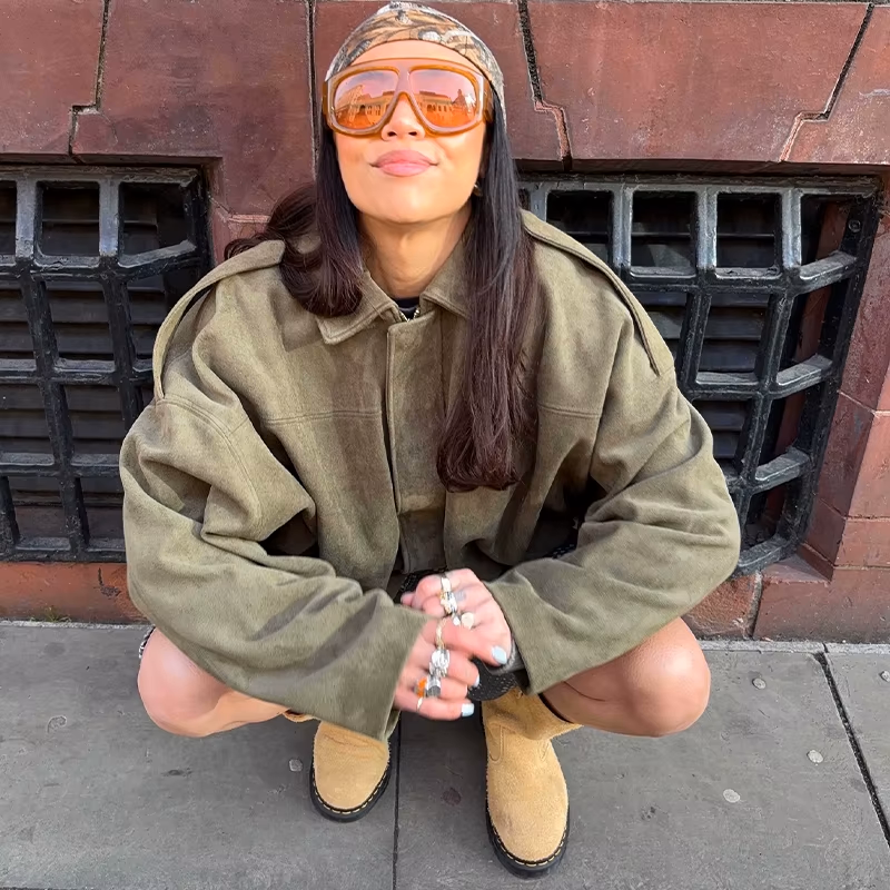 Aïsha Oversized Suede Jacket